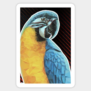 Low Poly Macaw Sticker